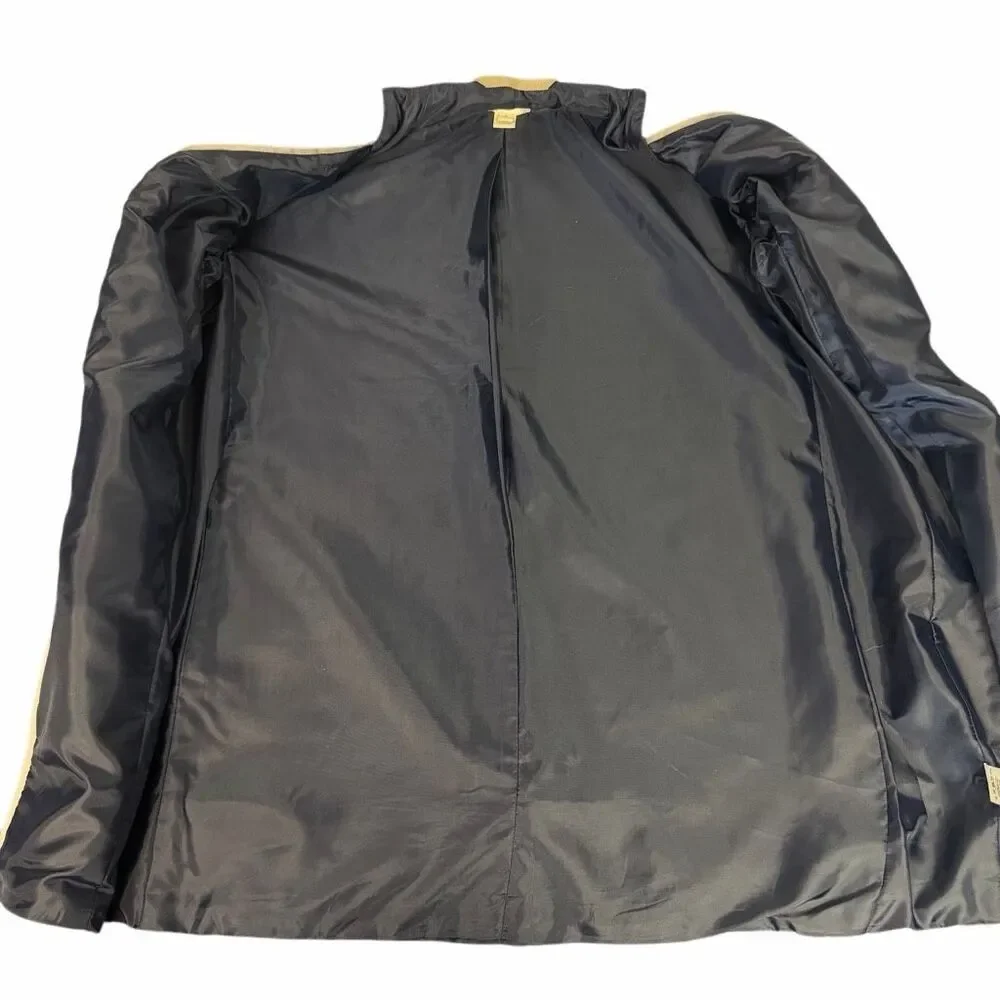 J. Crew City Coat 10 Blue Tweed Wool Blend Full Zip - Picture 7 of 11